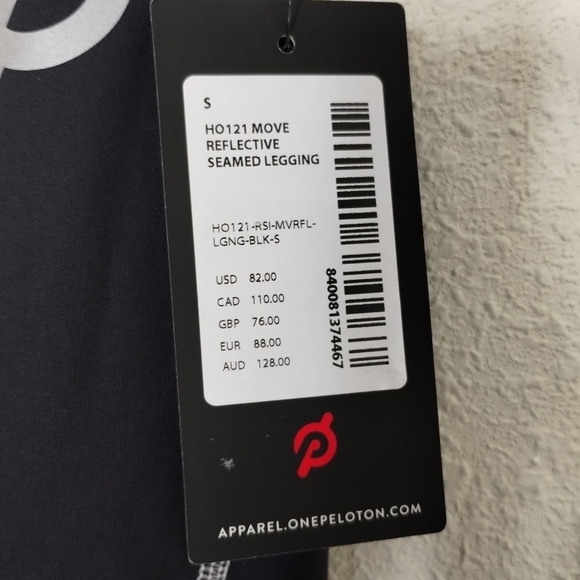 Peloton Move Reflective Seamed Legging Black Size Small - Picture 4 of 4